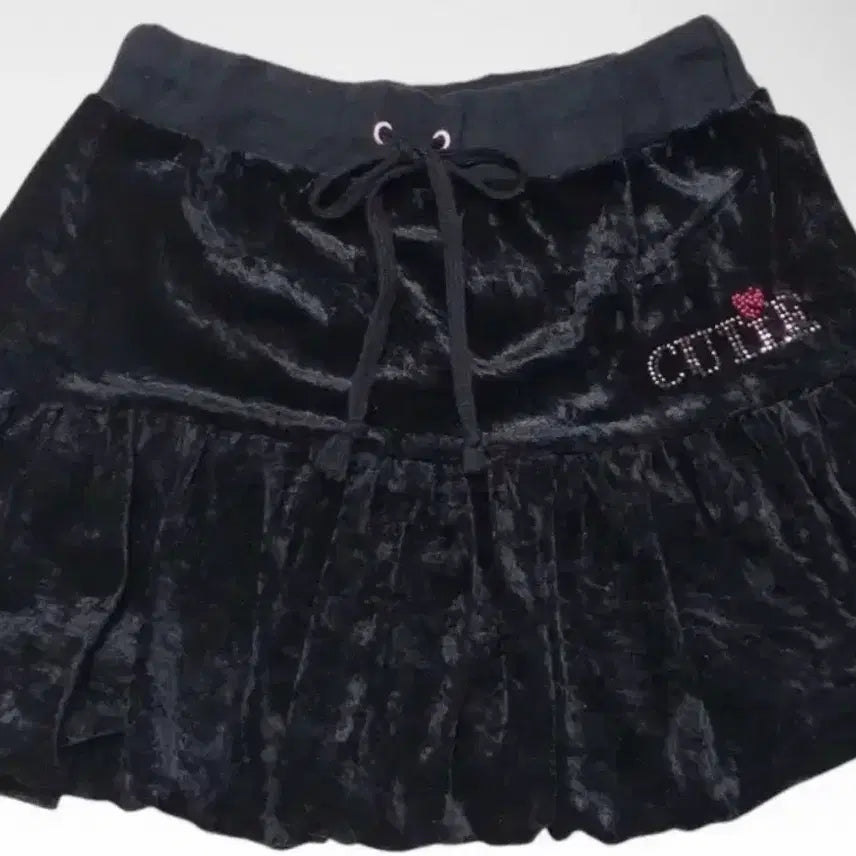 [BUNJANG] Vintage Velvet Mini Skirt / 로걀 갸루 히메갸루 핀터깔 빈티지 벨벳 미니스커트