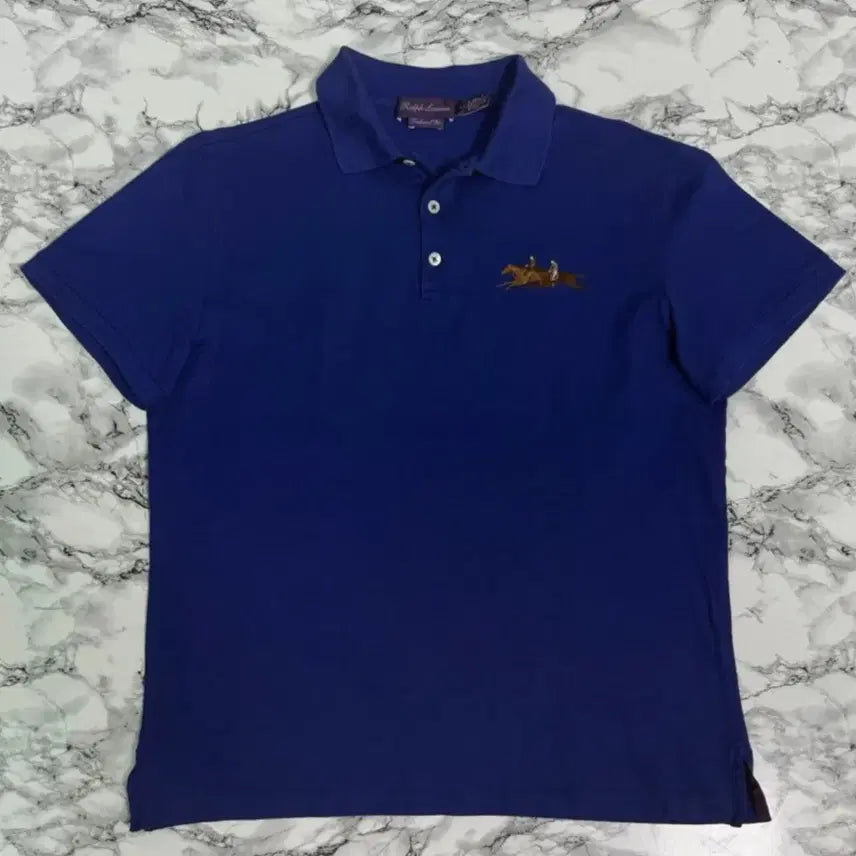 [BUNJANG] Ralph Lauren Purple Label Navy Polo Shirt L Size / 랄프로렌 퍼플라벨 네이비 폴로티 L 사이즈 PK 피케