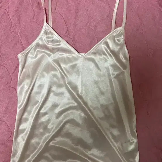 [BUNJANG] Satin Pink Camisole Slip / 여성속옷 새틴 핑트 슬립 캐미솔