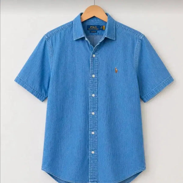 [BUNJANG] Polo Ralph Lauren Denim Shirt Blue / 폴로 랄프로렌 데님 셔츠 청색