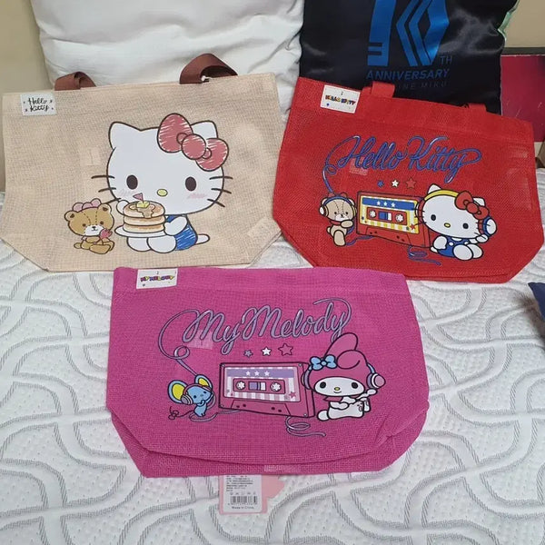 [BUNJANG] Sanrio Characters Mesh Tote Bag - Hello Kitty, My Melody / 산리오 시리즈 메쉬백 - 헬로키티/마이멜로디 토트백 3종