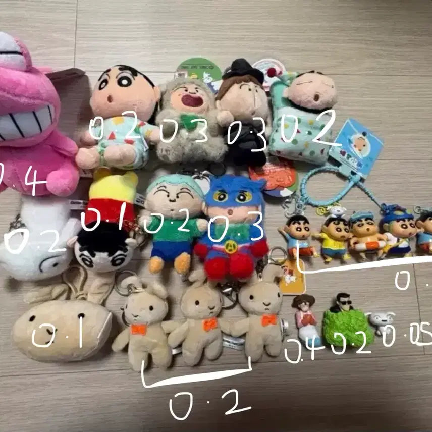 [BUNJANG] Crayon Shin-chan Plush Keychain / 크레용 신짱 봉제인형 키링