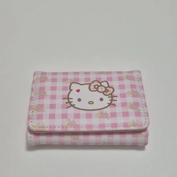 [BUNJANG] Hello Kitty Rose Plaid Wallet / 장미 헬로키티 체크무늬 지갑