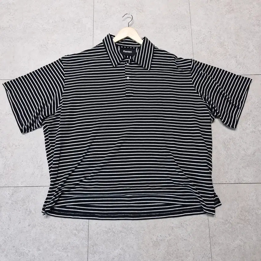 [BUNJANG] Kamien Sprite Polo T-Shirt Black One Size / 카미엔 스프라이트 폴로 티셔츠 블랙 one size