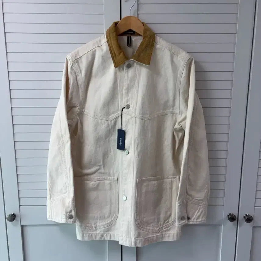 [BUNJANG] Drake's Ecru Western Chore Jacket Size 42 / 드레익스 에크루 웨스턴 초어자켓 42사이즈 새상품