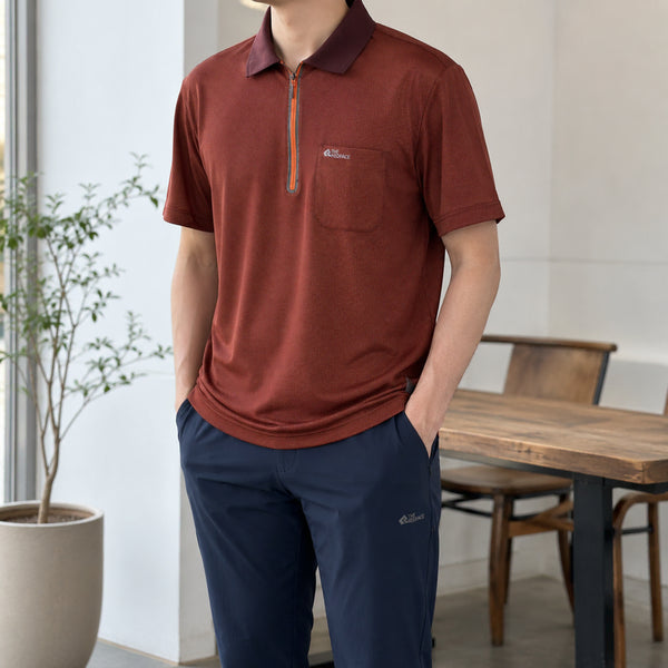 [BUNJANG] Redface Men's Size 100 Functional Half-Zip Polo Shirt / [100]레드페이스 기능성 반집업 카라티