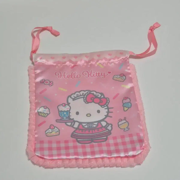 [BUNJANG] Hello Kitty Dessert Maid Drawstring Pouch / 헬로키티 디저트 메이드 복조리 파우치