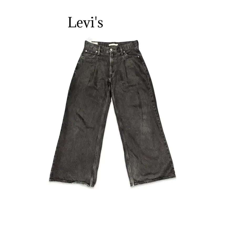 [BUNJANG] Levi's Black Washed Wide Leg Jeans / (30) 리바이스 흑청 와이드