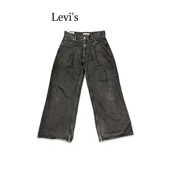 [BUNJANG] Levi's Black Washed Wide Leg Jeans / (30) 리바이스 흑청 와이드