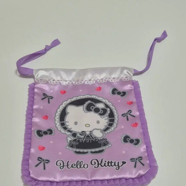 [BUNJANG] Ojosama Kitty Drawstring Pouch / 오죠사마 키티 복조리 파우치
