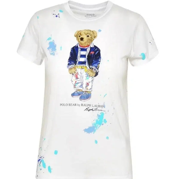 [BUNJANG] Polo Ralph Lauren Polo Bear Paint Splatter Short Sleeve T-Shirt / [희귀템]폴로 랄프로렌 폴로 베어 곰돌이 페인팅 여상 반팔 티셔츠
