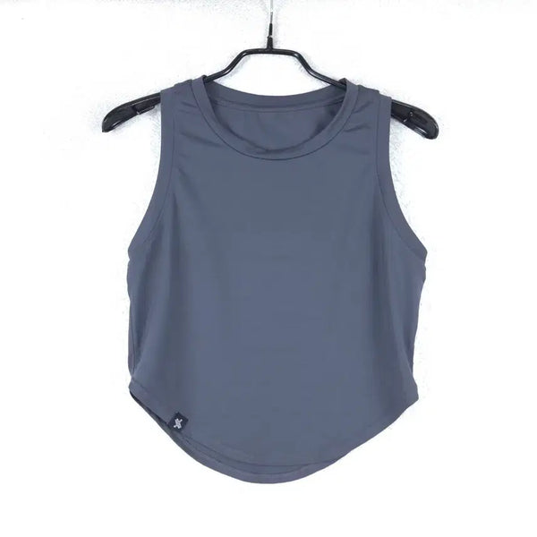 [BUNJANG] Xexymix Women's Charcoal Sleeveless Crop Top (Size 55) / 젝시믹스 여성 챠콜 민소매 크롭탑 (55)