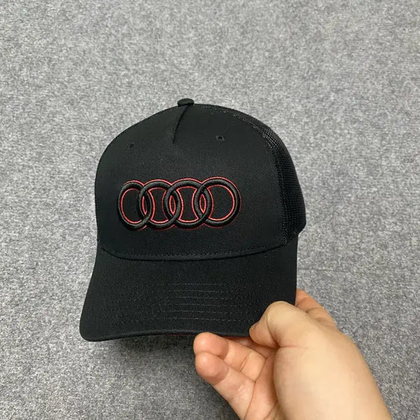 [BUNJANG] Audi 3D Embroidered Mesh Trucker Cap Snapback / 아우디 AUDI 3D자수 메쉬 트럭캡 스냅백 자동차굿즈 모자
