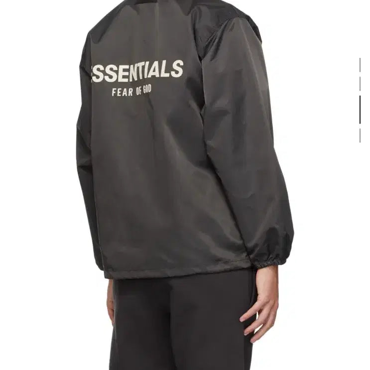 [BUNJANG] Fear of God Essentials Black Coach Jacket / 피오갓 에센셜 블랙코치 재킷