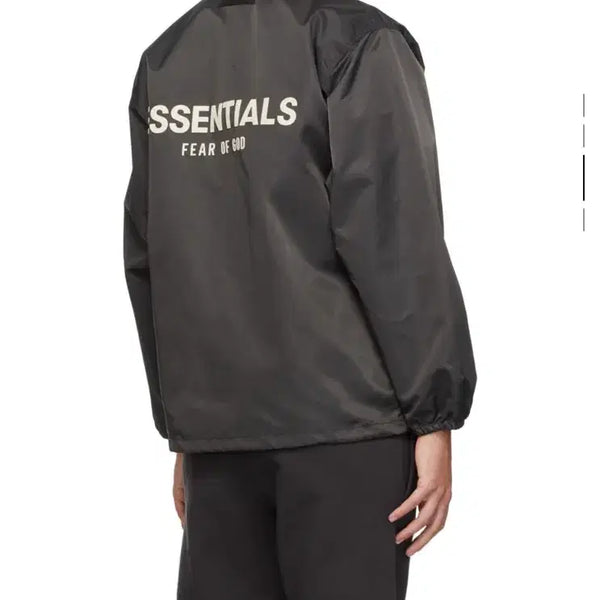 [BUNJANG] Fear of God Essentials Black Coach Jacket / 피오갓 에센셜 블랙코치 재킷