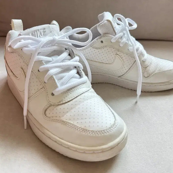 [BUNJANG] Nike Court Borough Low 2 GS White Sneakers (844905-110) - Size 225 / [정품]나이키 코트 버로우 로우2 화이트 225 (844905-110)