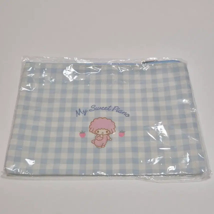 [BUNJANG] My Sweet Piano Check Strawberry Pouch / 마이스윗피아노 체크 딸기 파우치