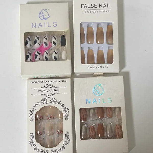 [BUNJANG] Nail Tips Nail Art Bundle Set / 4개일괄) 네일팁 네일아트