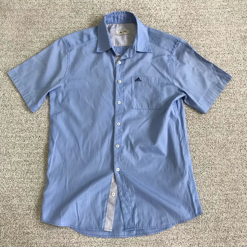 [BUNJANG] Sky Blue Short Sleeve Shirt / 소라색 반팔 셔츠