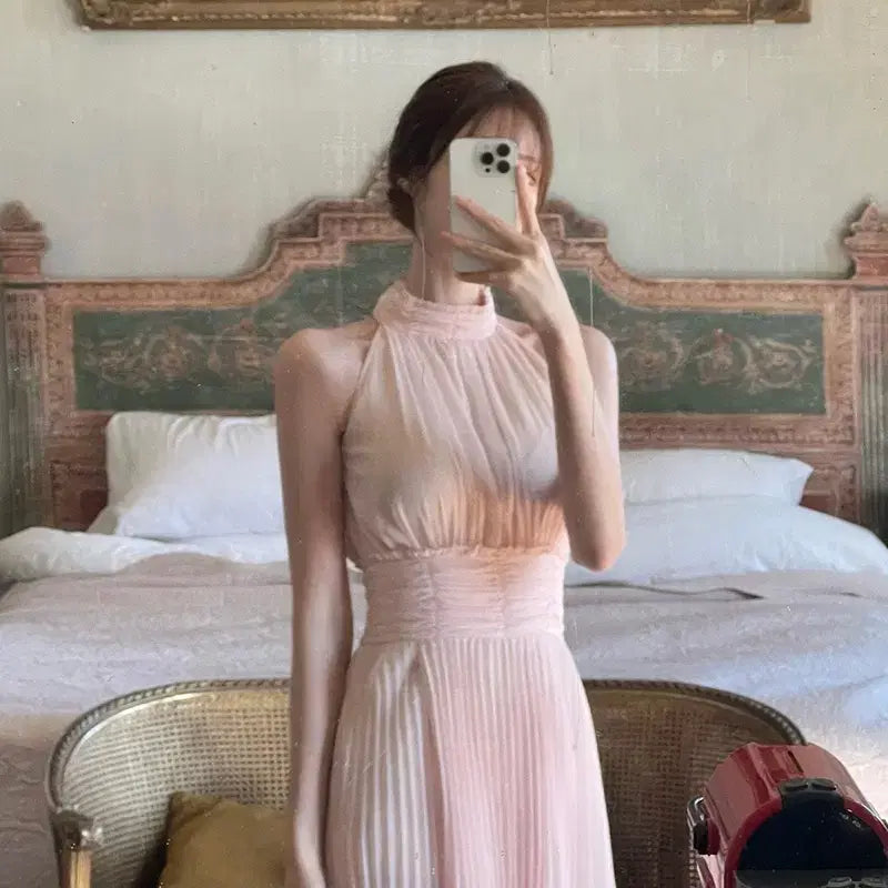 [BUNJANG] Labelle Blanc Ciel Dress Pink / 라벨르블랑 시엘 원피스 핑크
