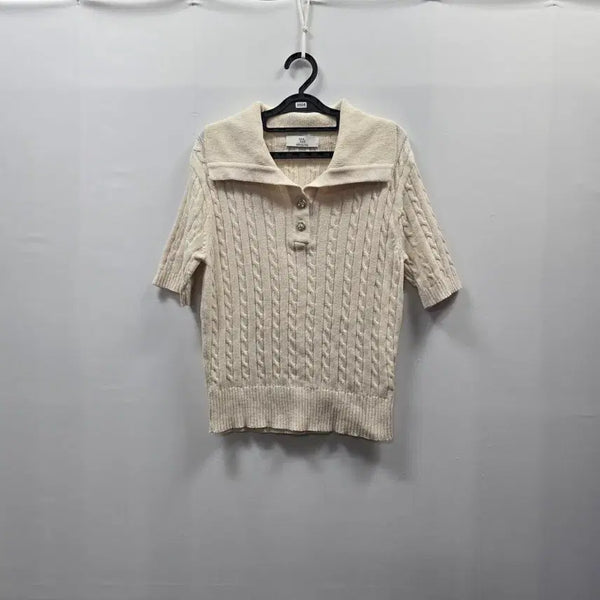 [BUNJANG] The Tod Cable Short Sleeve Knit Beige / 0505 [the tod] 케이블 반팔 니트 베이지
