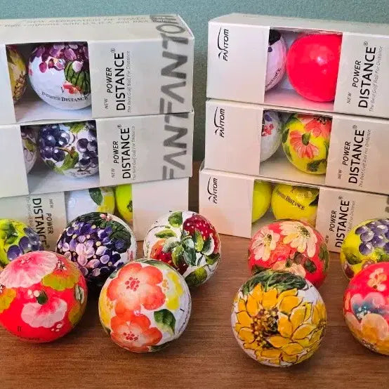 [BUNJANG] Artball Golf Balls Set - Fruit & Flower Design / 골프공 아트볼 입니다(선물용으로적합)