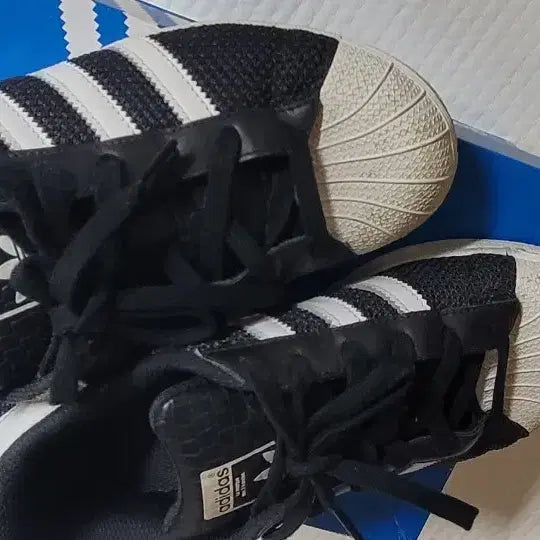 [BUNJANG] Adidas Superstar Black White Sneakers / 아디다스 슈퍼스타 블랙 화이트