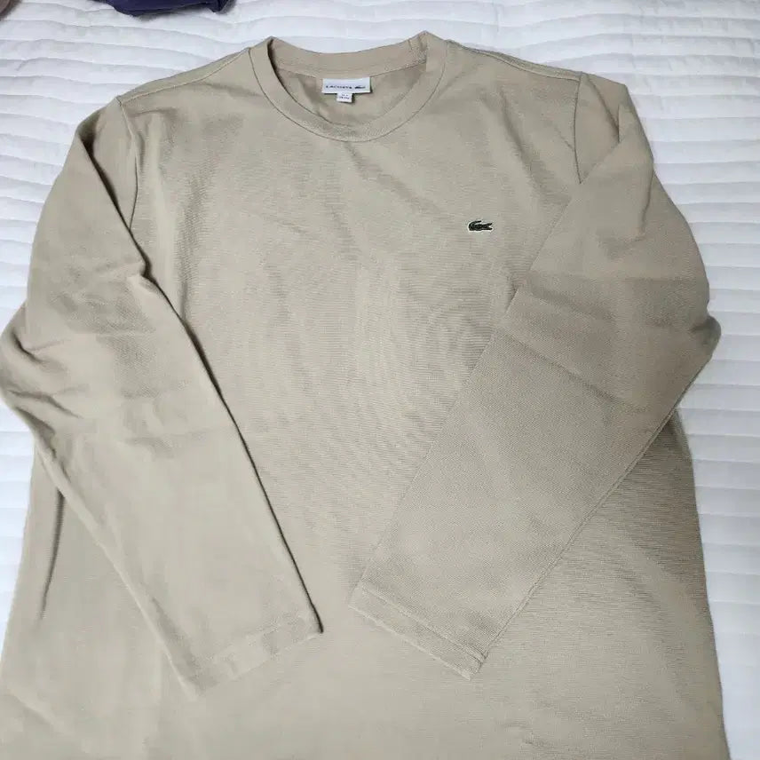 [BUNJANG] Lacoste Long Sleeve T-Shirt Beige XXL / 라코스테 긴팔 티셔츠 베이지
