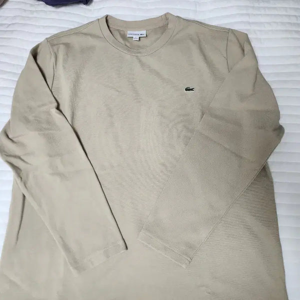 [BUNJANG] Lacoste Long Sleeve T-Shirt Beige XXL / 라코스테 긴팔 티셔츠 베이지