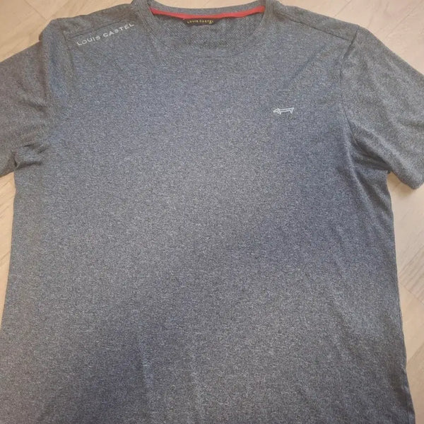 [BUNJANG] Louis Quatorze Gray Logo Short Sleeve T-Shirt / 루이까또즈 반팔 티셔츠 그레이