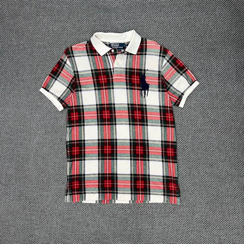 [BUNJANG] Polo Ralph Lauren Big Pony Check Short Sleeve Polo Shirt L / 폴로 체크 빅포니 pk