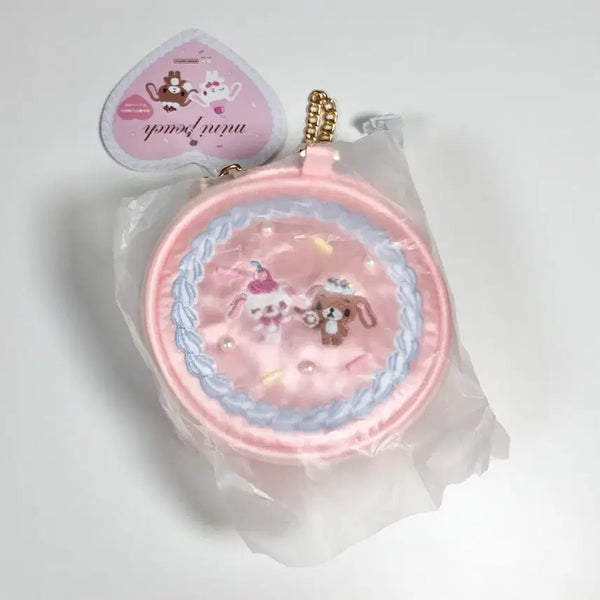 [BUNJANG] Sanrio Whipping Sugar Bunnies Mini Cake Pouch / 휘핑 슈가바니즈 미니 케이크 파우치 시로우사 쿠로우사 산리오 키링
