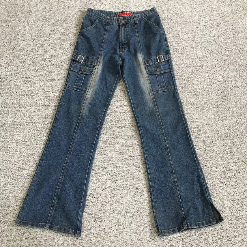 [BUNJANG] Y2K Women's Cargo Bootcut Pants / Y2K 우먼 카고 부츠컷