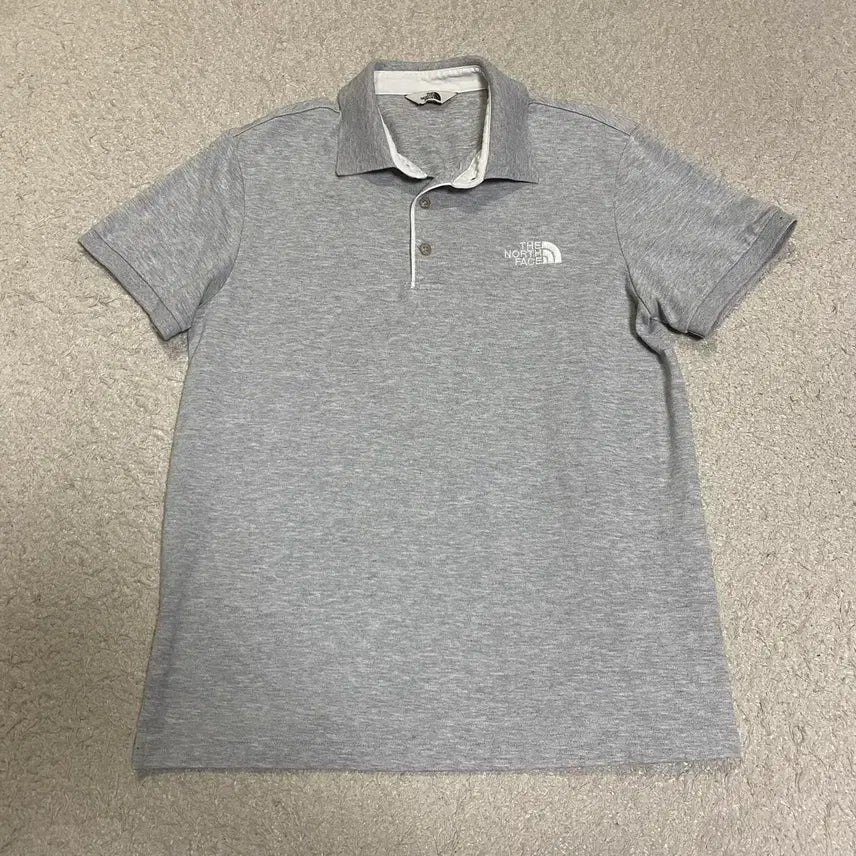 [BUNJANG] The North Face Grey Polo Shirt L (100) / 노스페이스 반팔 카라티 그레이 L 100