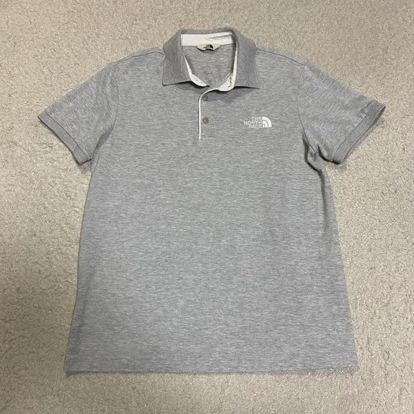 [BUNJANG] The North Face Grey Polo Shirt L (100) / 노스페이스 반팔 카라티 그레이 L 100