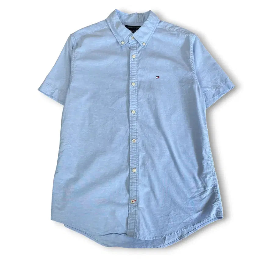 [BUNJANG] Tommy Hilfiger Slim Fit Oxford Short Sleeve Shirt M / 타미힐피거 슬림핏 옥스퍼드 반팔셔츠 M
