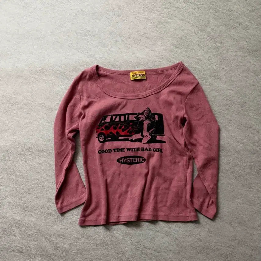 [BUNJANG] Hysteric Glamour Graphic 7-Sleeve T-Shirt / 히스테릭글래머 그래픽 7부 티셔츠