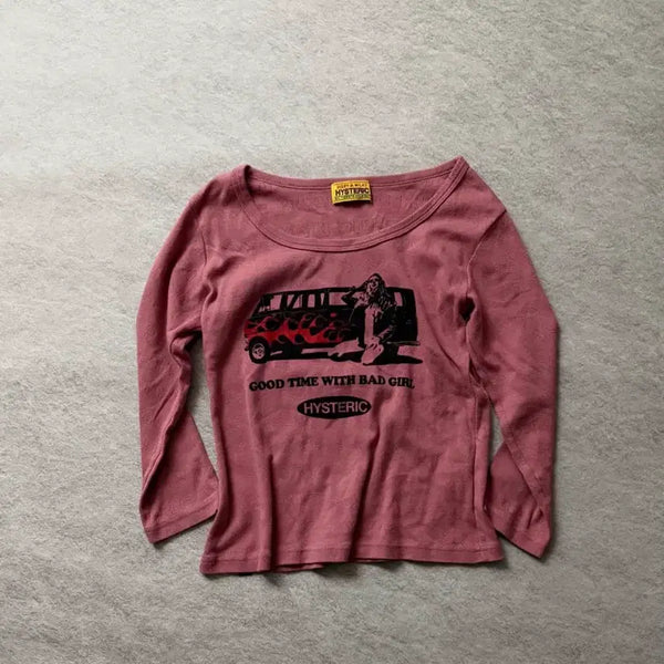 [BUNJANG] Hysteric Glamour Graphic 7-Sleeve T-Shirt / 히스테릭글래머 그래픽 7부 티셔츠