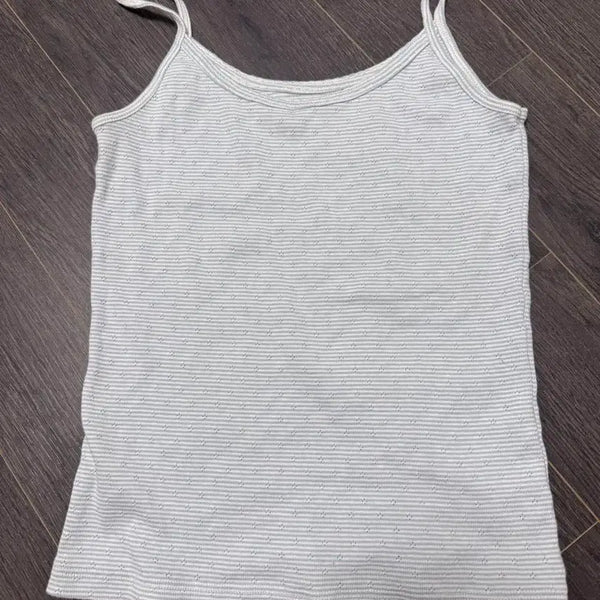 [BUNJANG] Brandy Melville Sprite Blue Spaghetti Strap Tank Top / 브랜디멜빌 스프라이트 하늘색 나시