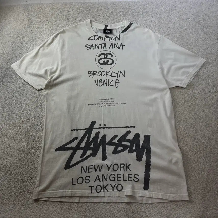 [BUNJANG] Stussy x Takahiro Miyashita Soloist World Tour T-Shirt / 105 스투시 X 타카히로미야시타 솔로이스트 월드투어 반팔 티셔츠 #27