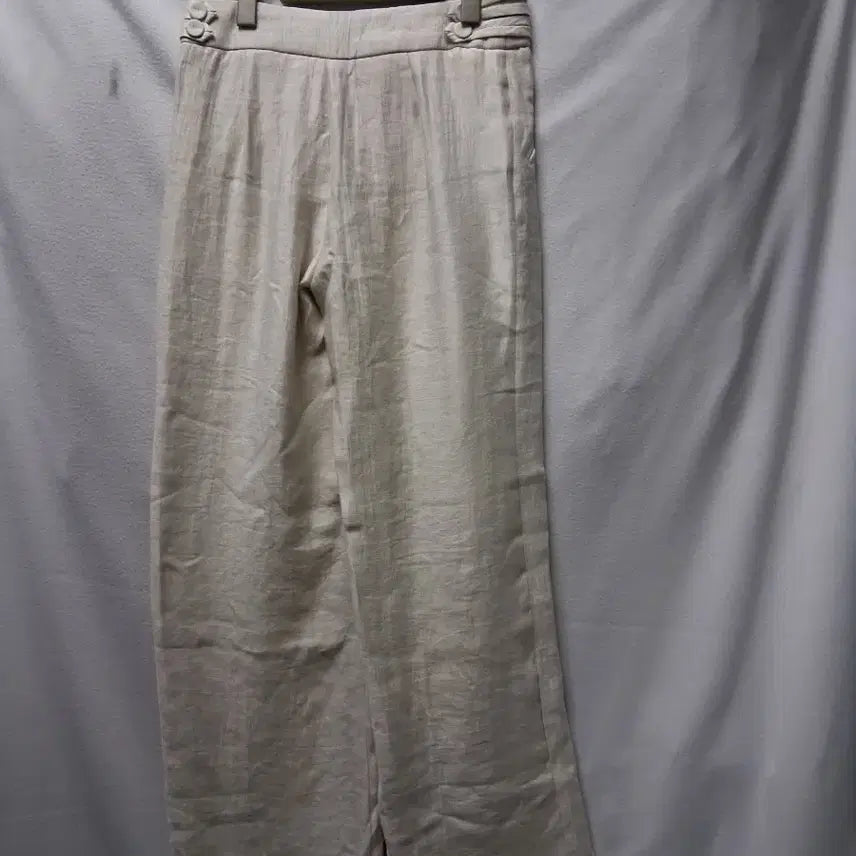 [BUNJANG] Linen Wide Pants Beige Size 26 / 린넨 와이드 팬츠 베이지26인지