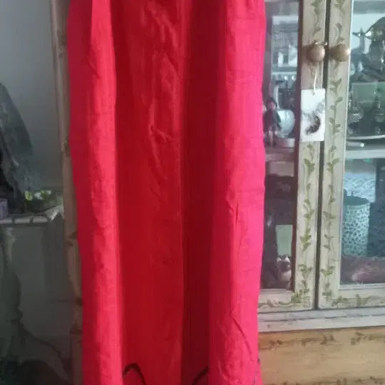 [BUNJANG] Vintage Red Spaghetti Strap Long Dress / 일본에서 산 빨간색 끈 민소매 원피스