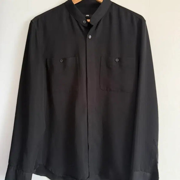 [BUNJANG] System Homme Black Minimal Shirt / [SYSTEM]시스템 옴므 블랙 셔츠 105 / 미니멀 셔츠