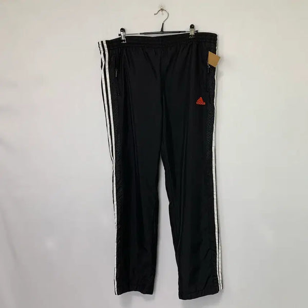 [BUNJANG] Adidas Three-Stripes Track Pants Windbreaker Style Orange Logo / 아디다스 삼선 트레이닝 트랙 팬츠 오렌지 로고 바스락 바람막이st 바지 밴딩