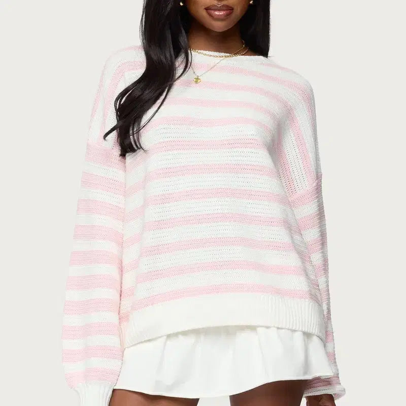 [BUNJANG] Edikted Pink Sprite One Shoulder Knit Top / edikted 핑크 스프라이트 원 오프숄더 니트