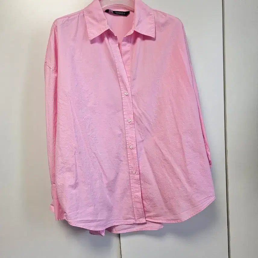 [BUNJANG] Zara Pink Oversized Shirt / 자라 핑크 오버핏 셔츠