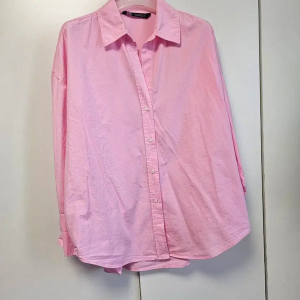 [BUNJANG] Zara Pink Oversized Shirt / 자라 핑크 오버핏 셔츠
