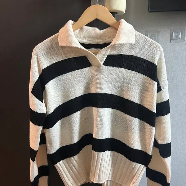 [BUNJANG] Ably Striped Knit Top / 오늘만) 에이블리 스트라이프 니트