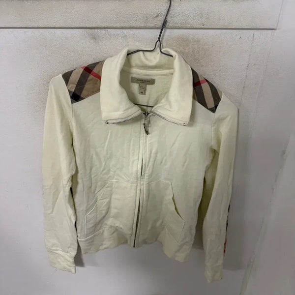 [BUNJANG] Burberry Check Zip-Up Jacket Ivory / 버버리 체크 집업 자켓 아이보리