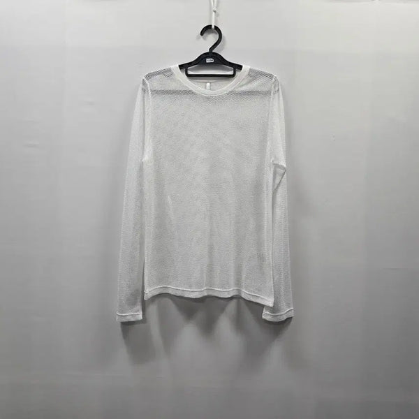 [BUNJANG] Starfelt White Mesh Long Sleeve T-Shirt / 0257 스타펠트(Starfelt) 브랜드의 흰색 메쉬 긴팔 티셔츠